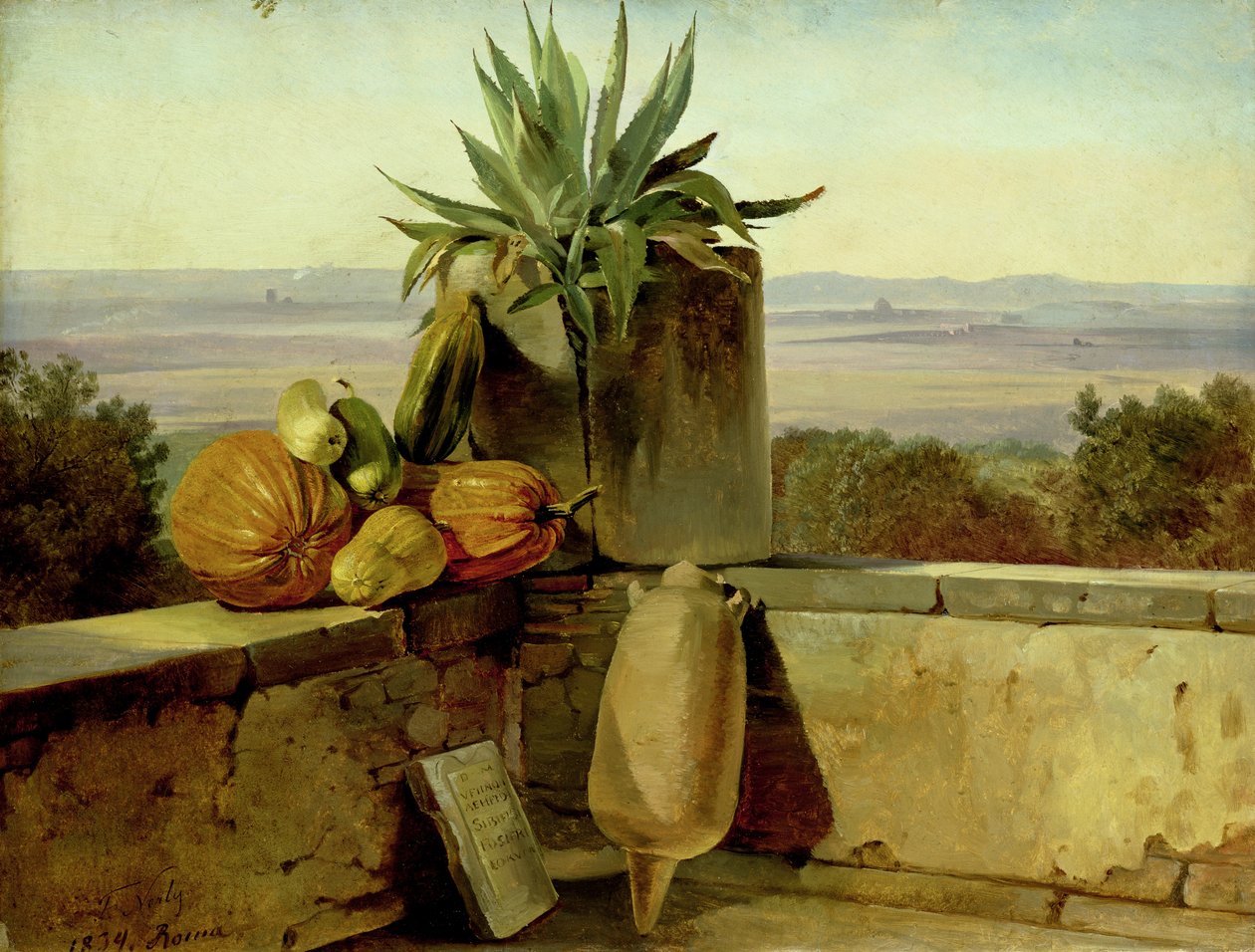 Balcon romain, 1834 - Friedrich Nerly