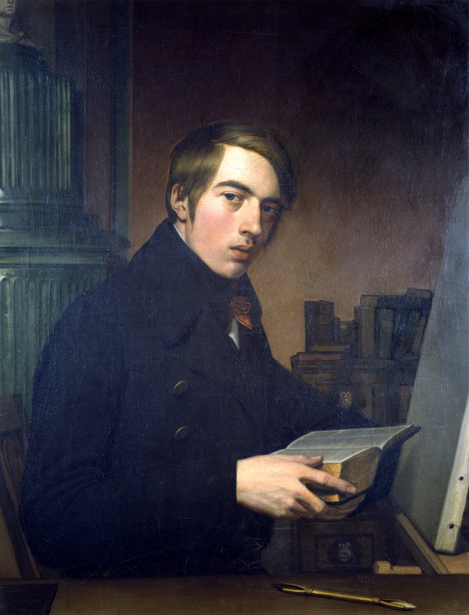 Autoportrait de droite avec une Bible - Friedrich Overbeck