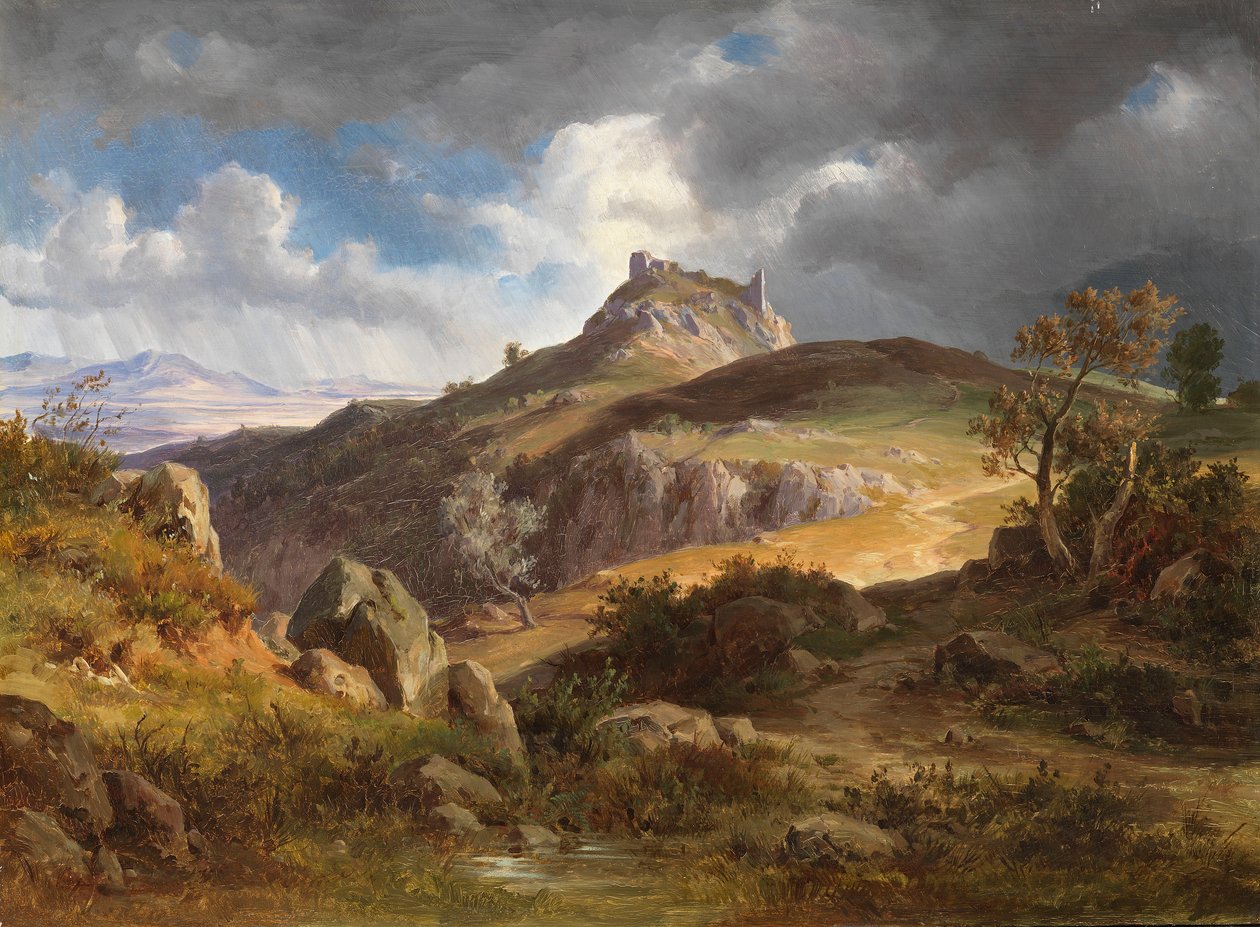 Vue des ruines de Canossa - Friedrich Preller the Younger