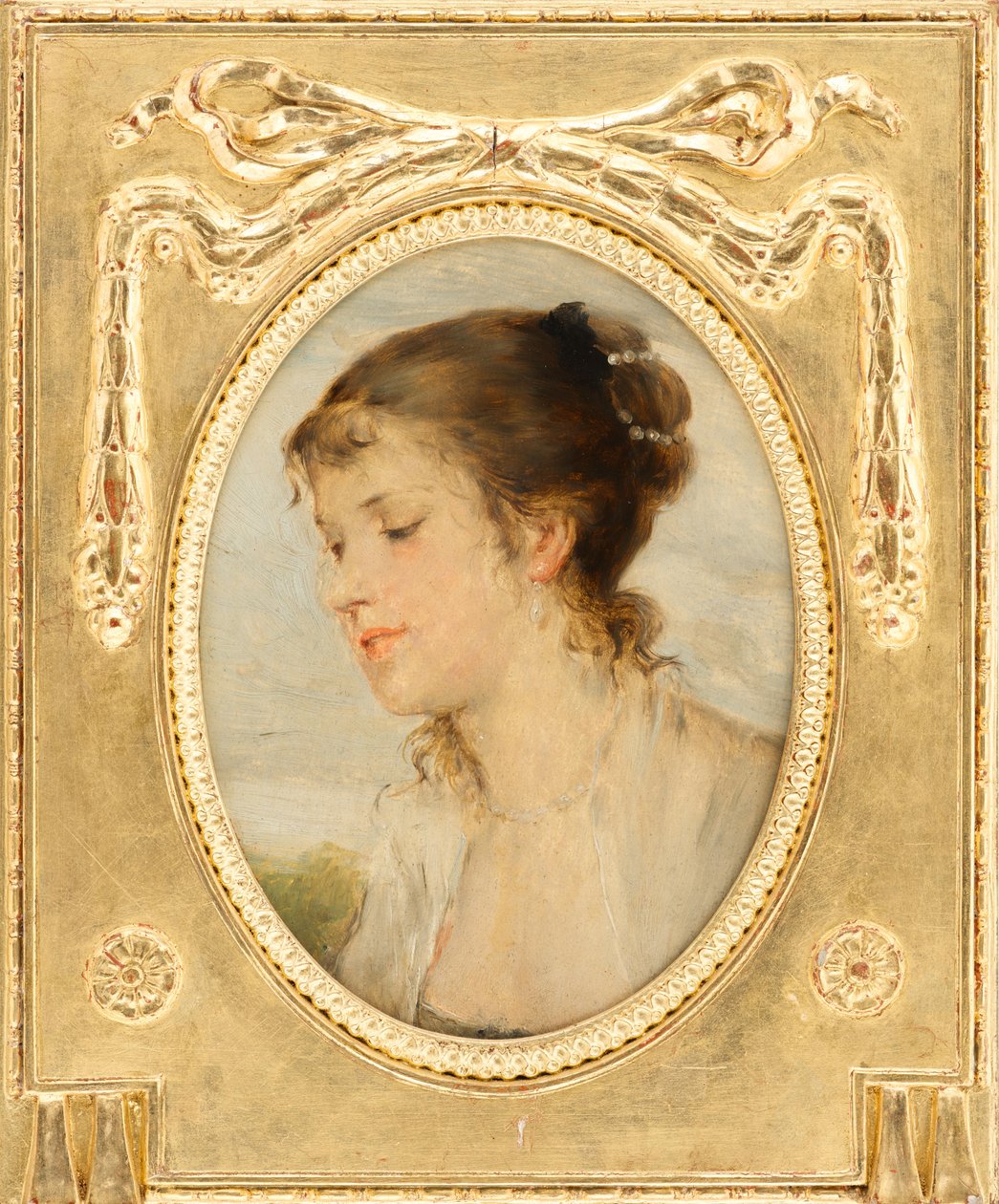 Portrait de jeune fille - Friedrich August von Kaulbach