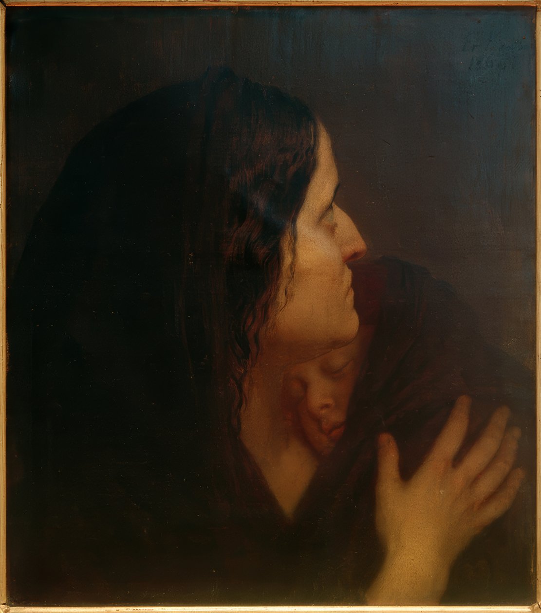 Mère et enfant - Friedrich August von Kaulbach