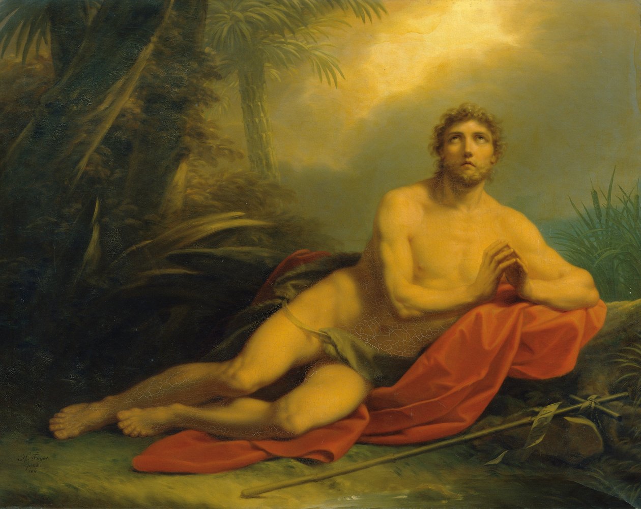 Jean dans le désert - Friedrich Heinrich Fuger