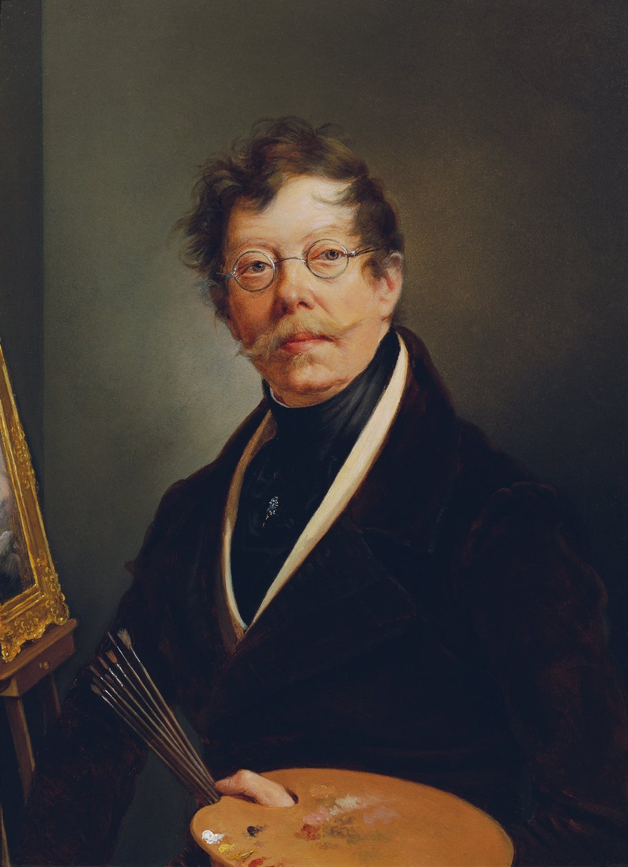 Autoportrait au chevalet - Friedrich Johann Gottlieb Lieder