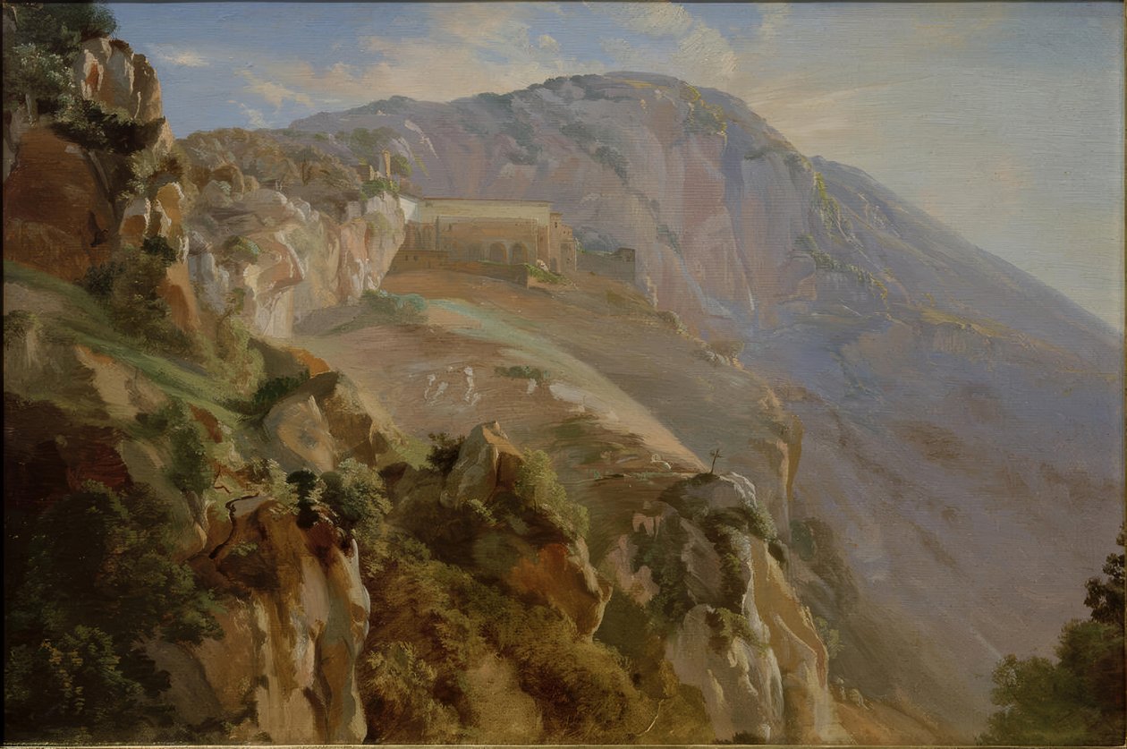 Monastère dans les montagnes près de Subiaco - Friedrich Nerly