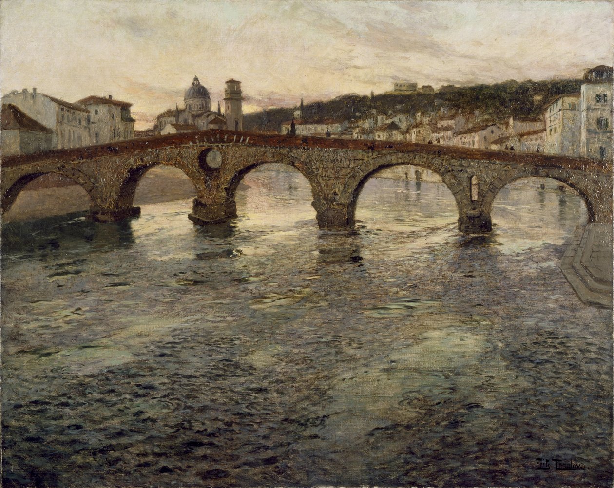 La rivière Adige à Vérone, 1899 - Frits Thaulow
