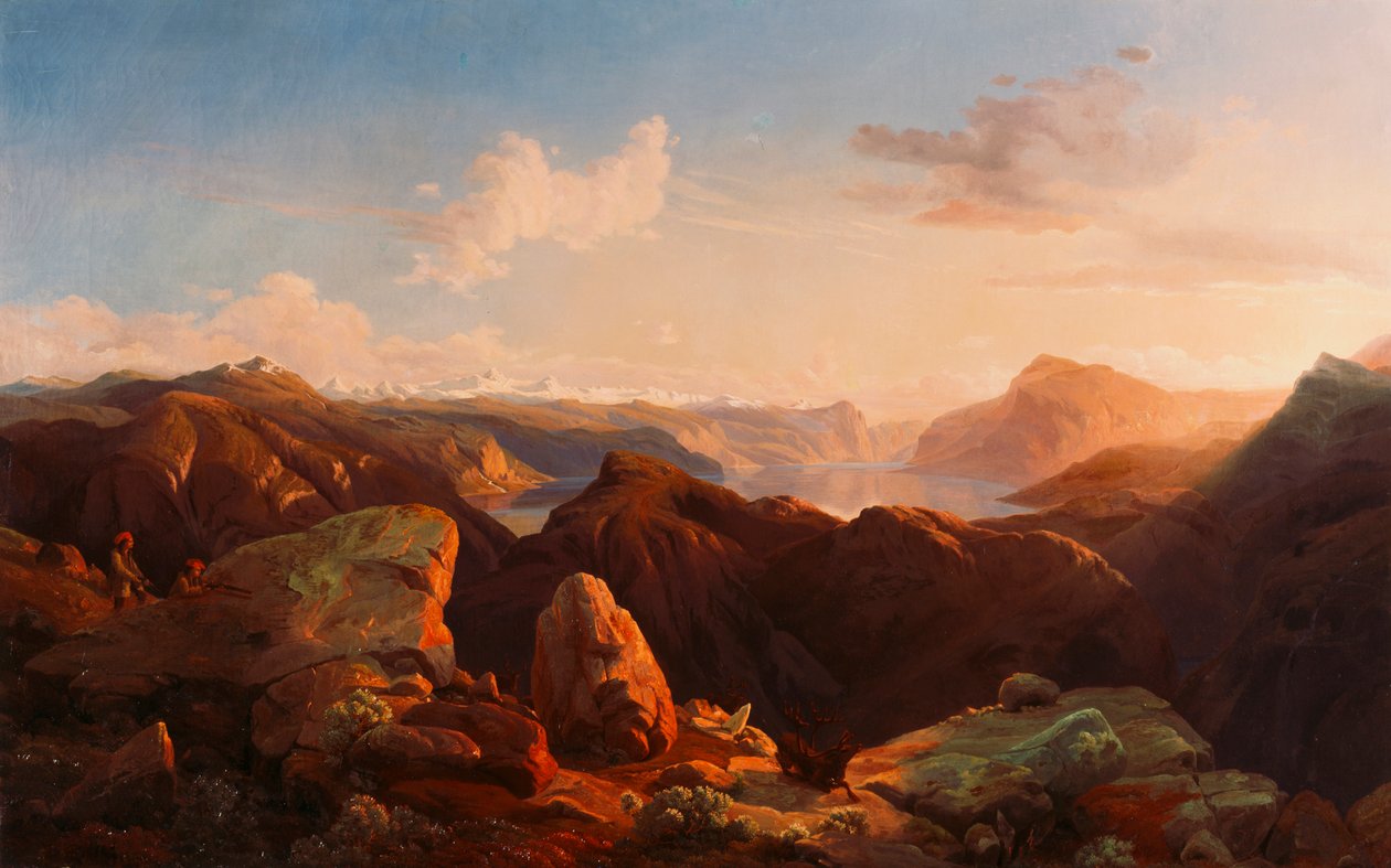 Paysage de montagne - Fritz (Friedrich) Bamberger