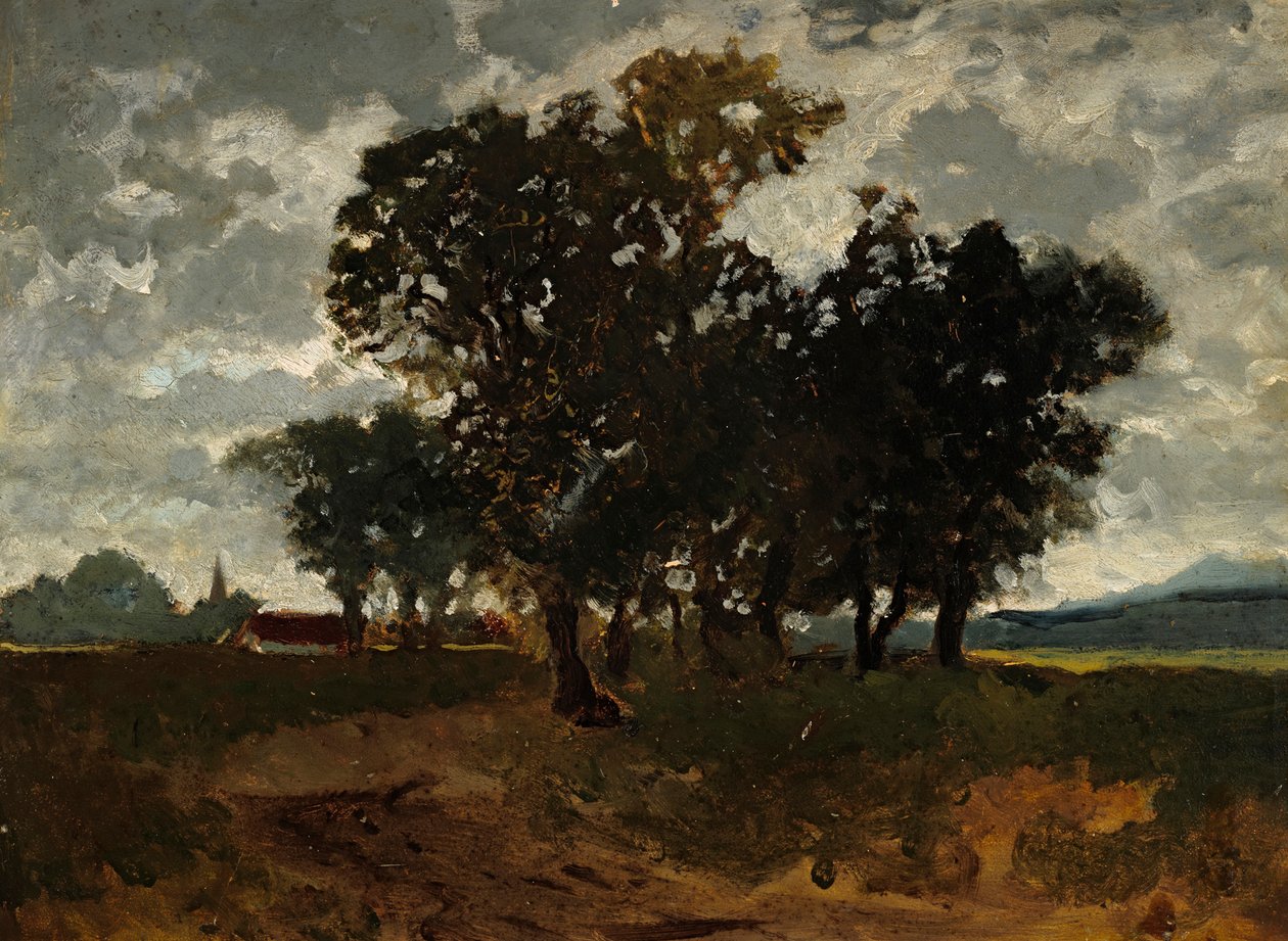 Paysage avec groupe d
