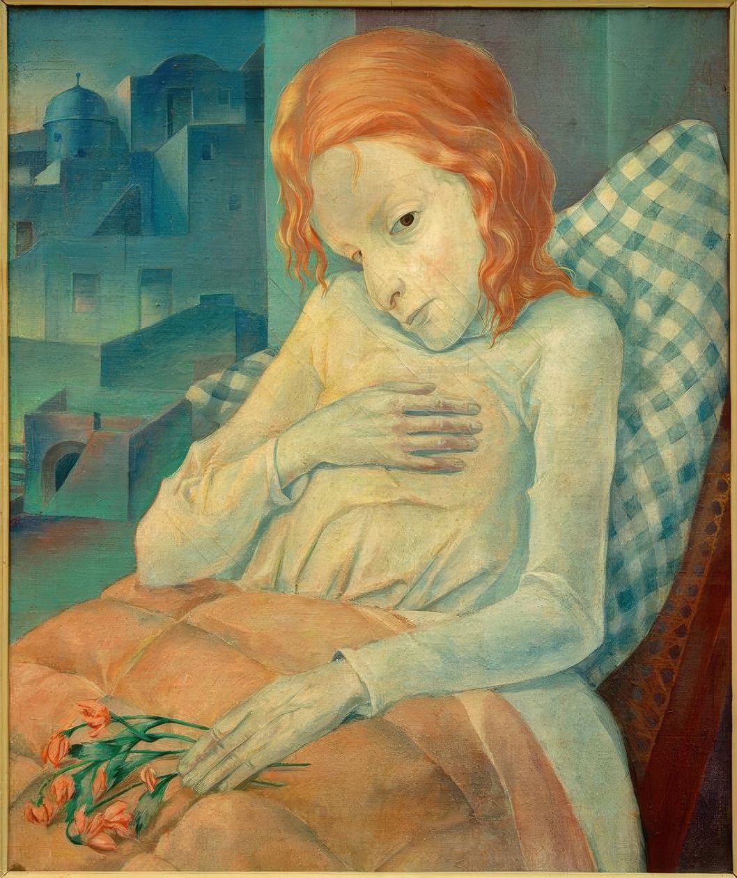 Fille malade - Fritz Burmann