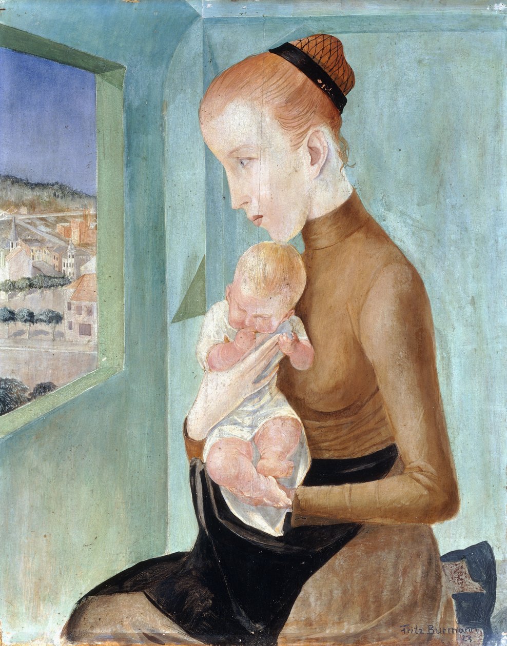 Mère et enfant - Fritz Burmann