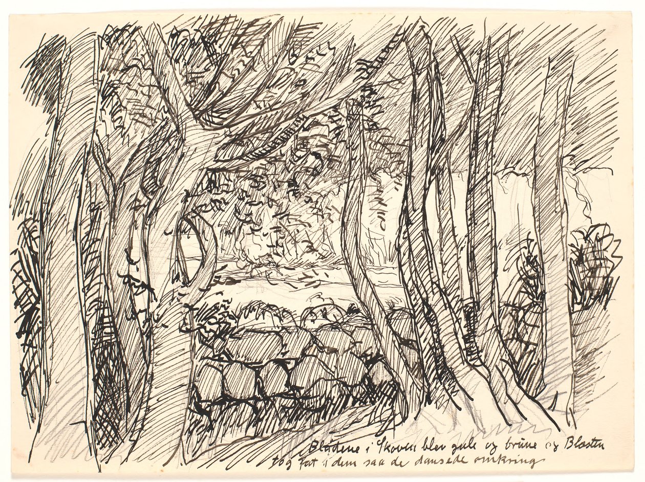 Les feuilles dans la forêt devenaient jaunes et brunes... - Fritz Syberg