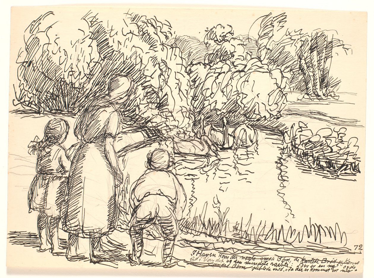 Dans le jardin, quelques petits enfants... - Fritz Syberg