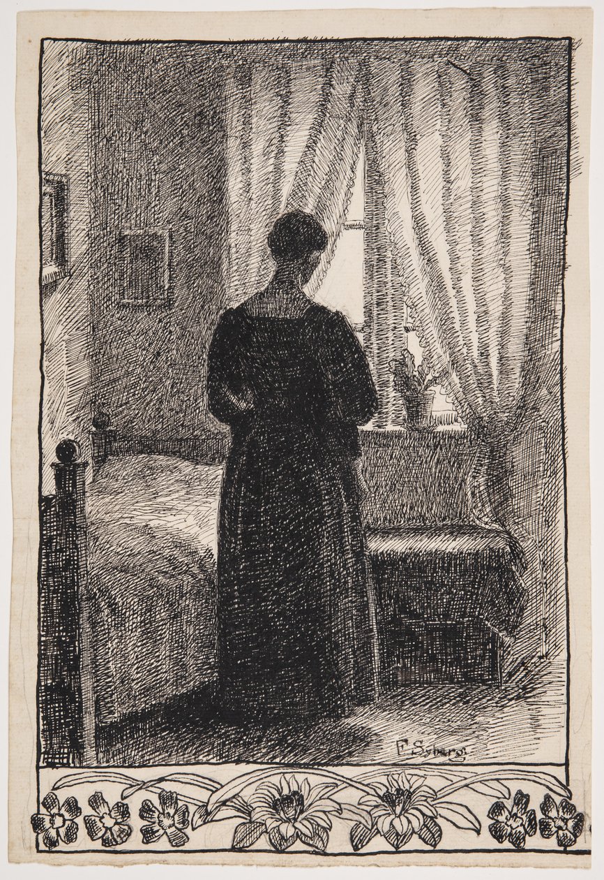 Dans la chambre à coucher. Anna Syberg? - Fritz Syberg