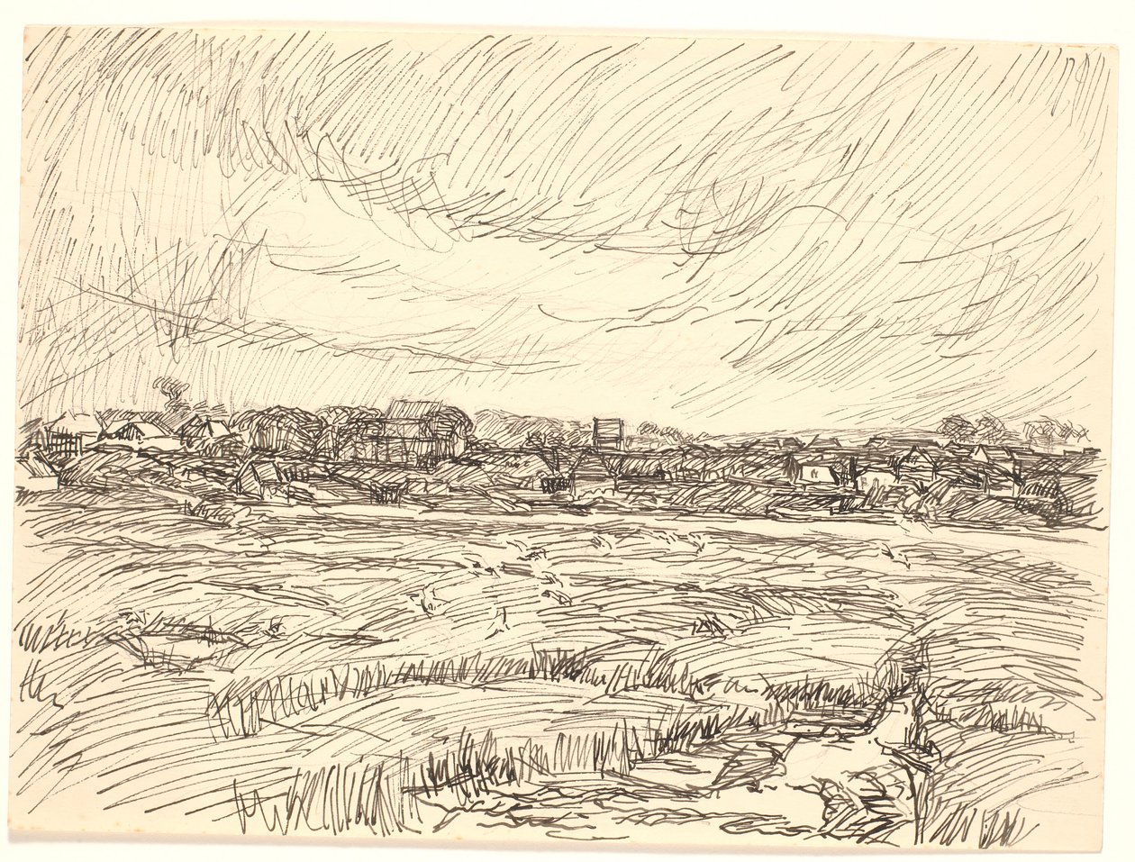 Paysage avec village - Fritz Syberg