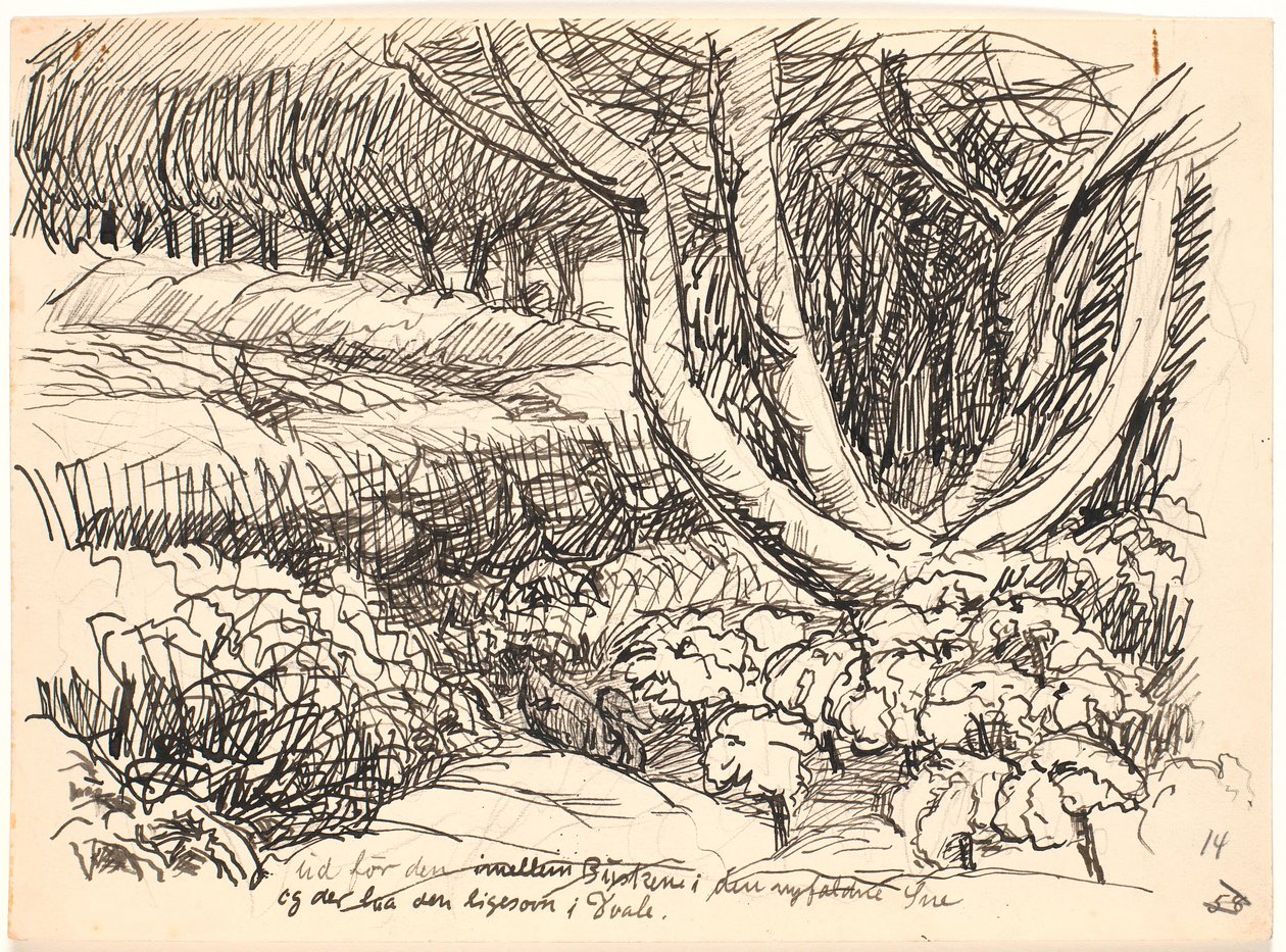 Sortie entre les buissons - Fritz Syberg