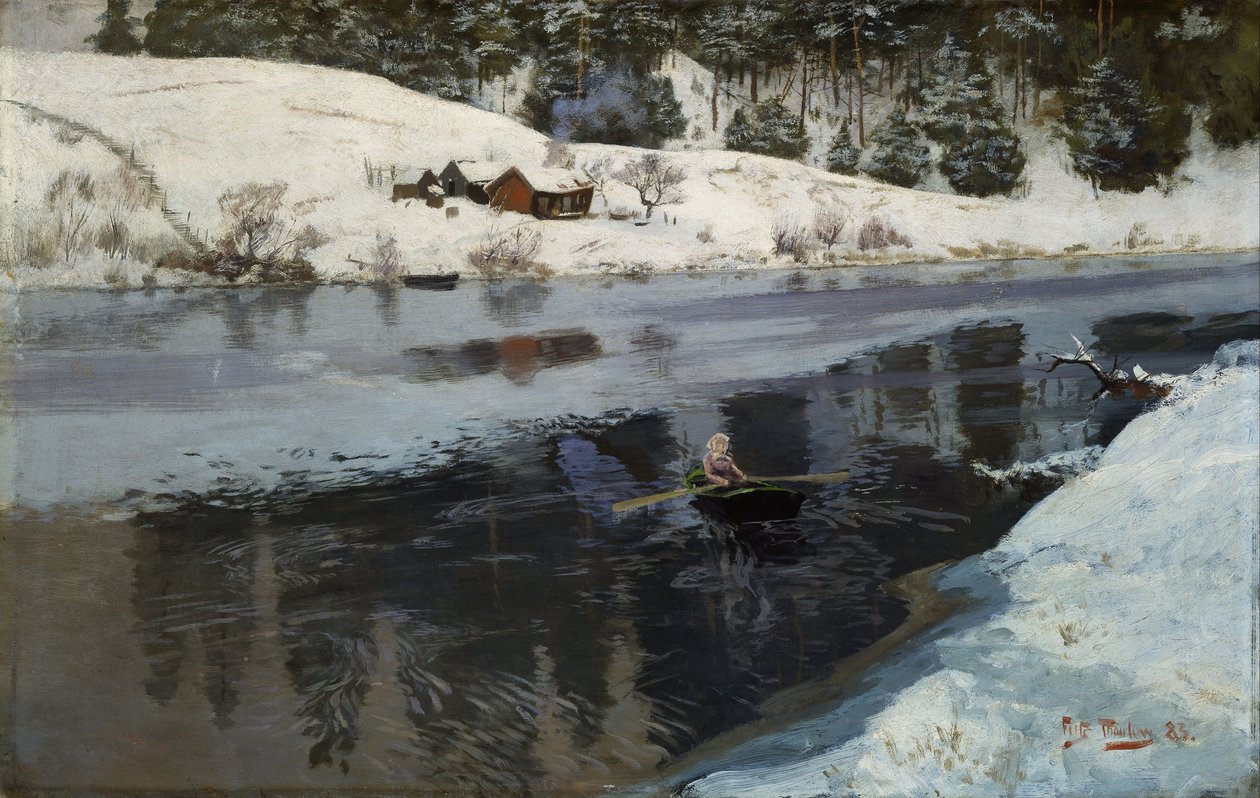 Hiver à la rivière Simoa - Fritz Thaulov