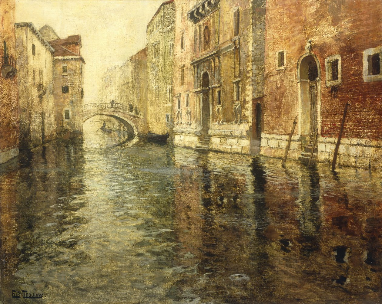 Scène de canal vénitien - Frits Thaulow