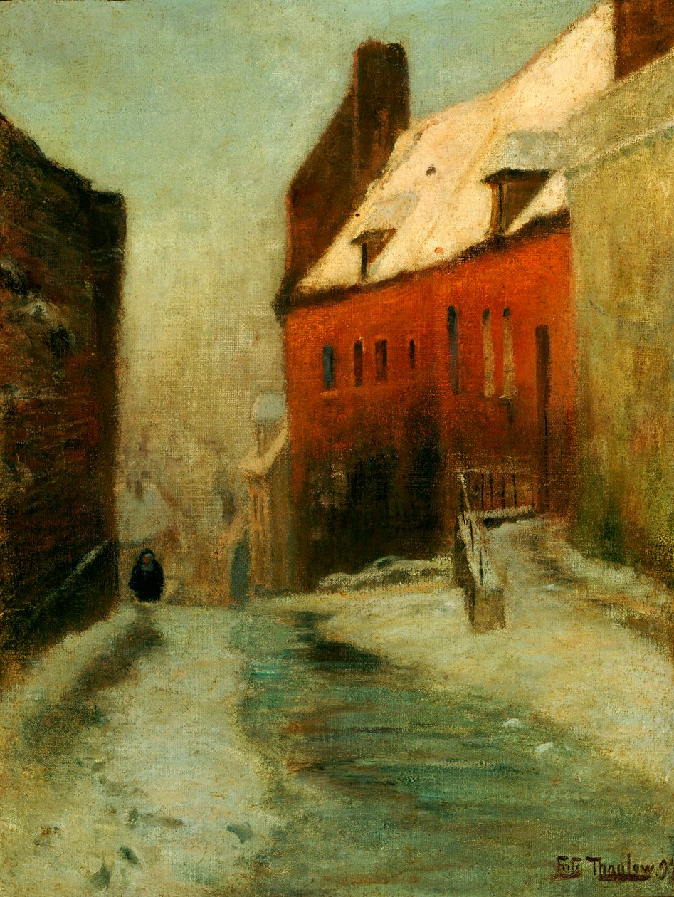 Scène de rue en hiver, Montreuil, 1894 - Frits Thaulow