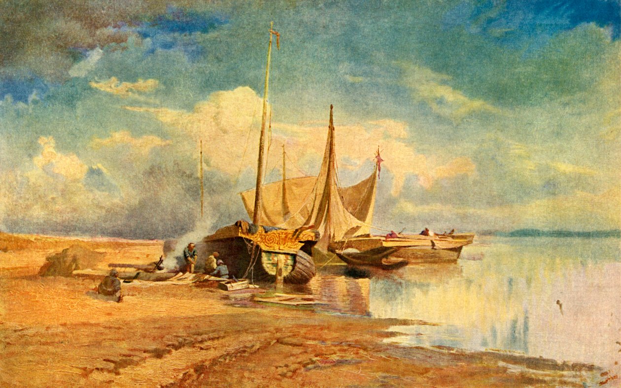 Barges sur la Volga - Fyodor Vasil