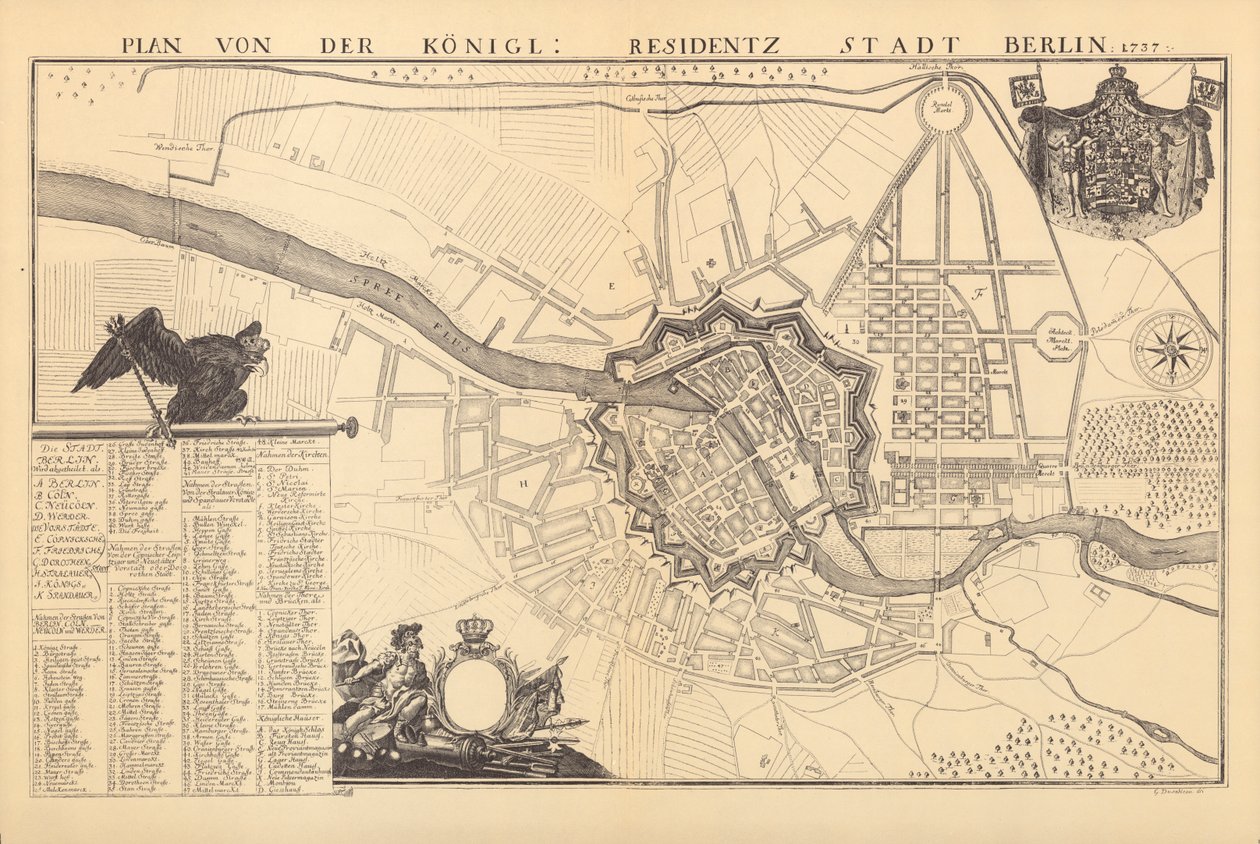 Carte de Berlin, 1737 - G. Dusableau