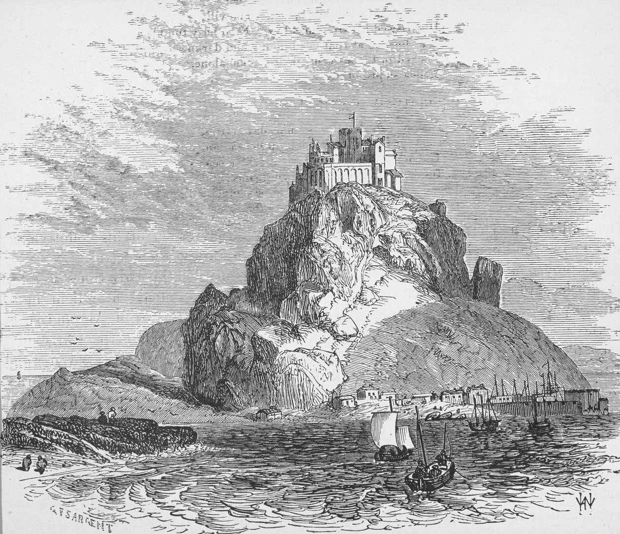 Mont Saint-Michel, Cornouailles, Angleterre, de 