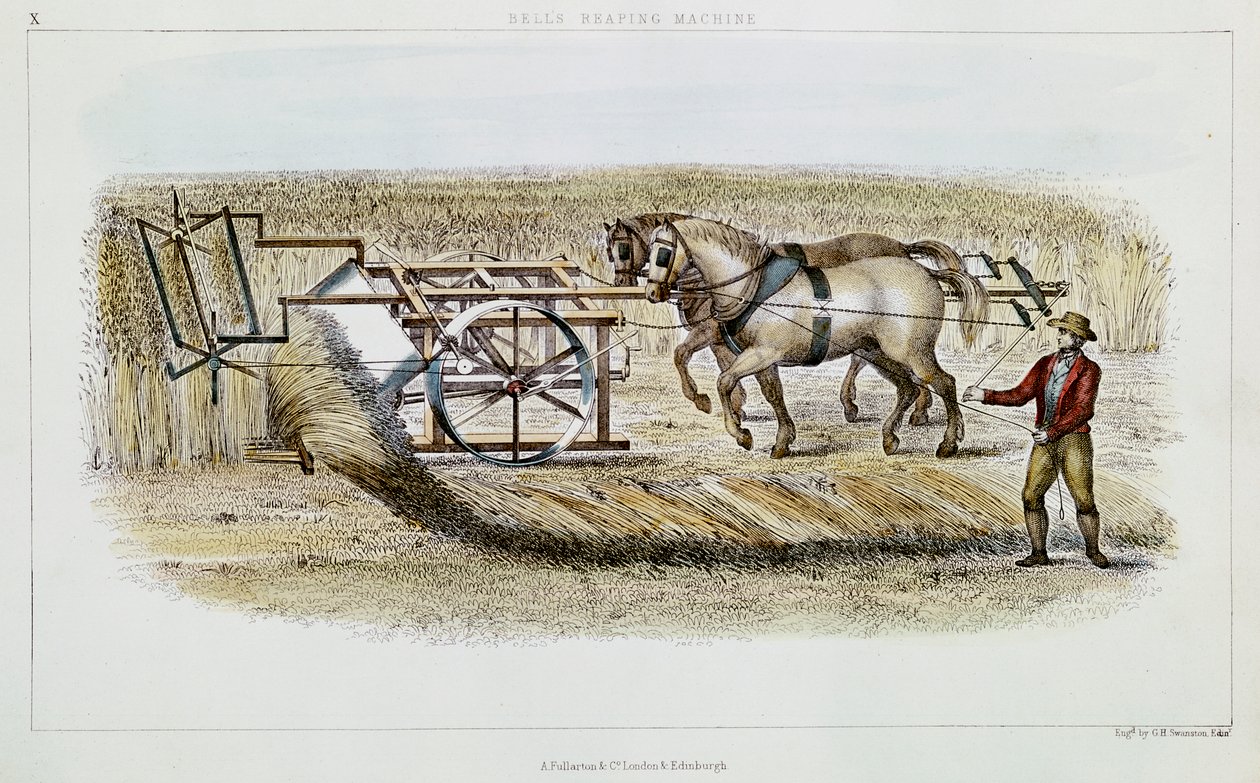 Machine à moissonner de Bell, 1851 - G. H. Swanston