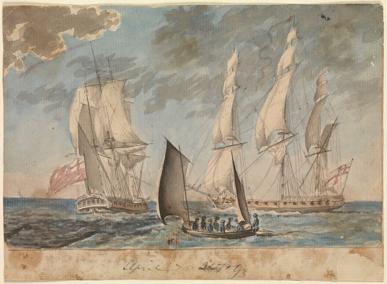 Deux petites frégates de la Royal Navy - Gabriel Bray