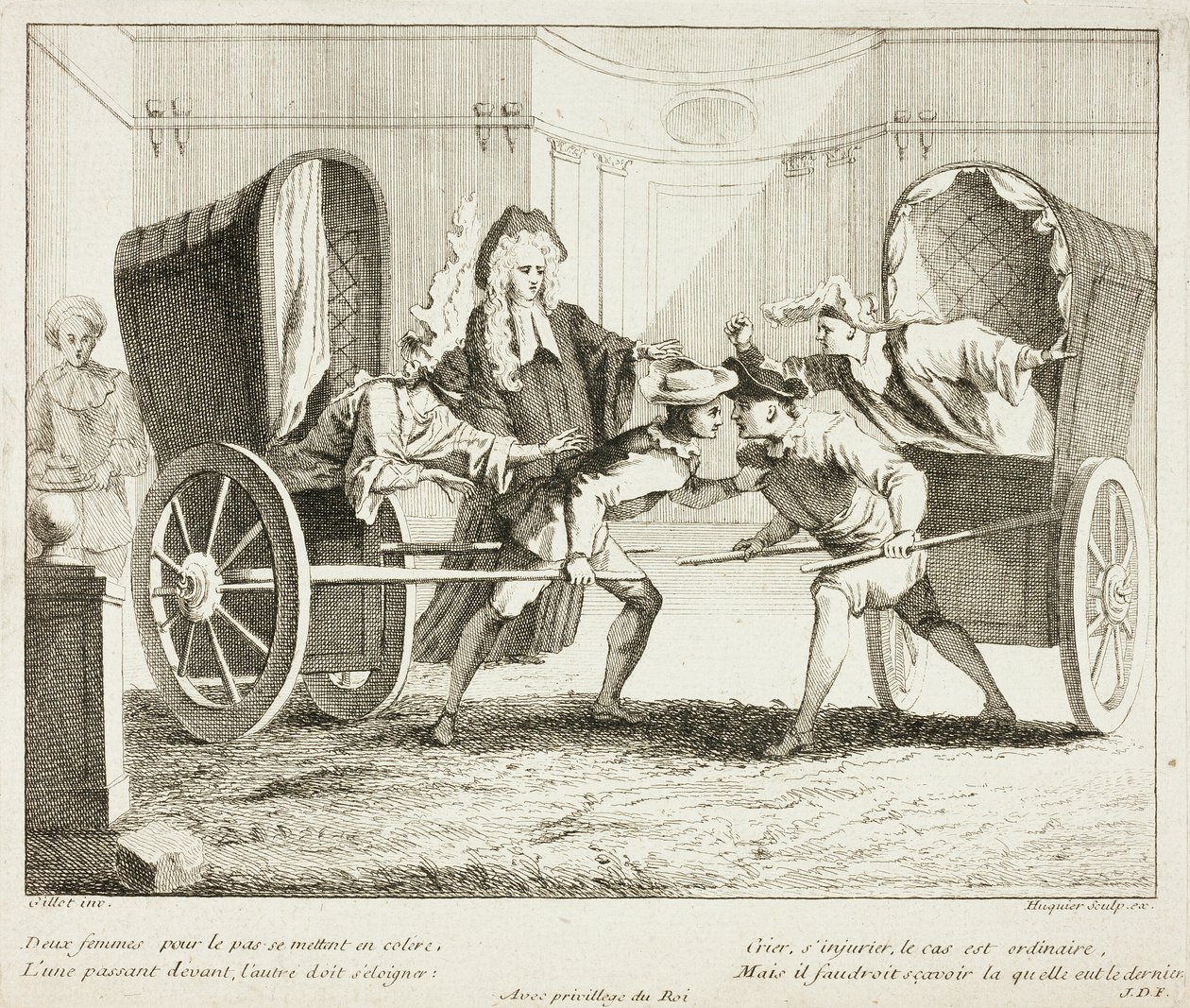 Plate from Livre de Scènes Comiques - Gabriel Huquier