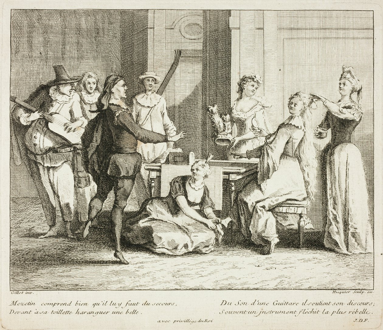 Plate from Livre de Scènes Comiques - Gabriel Huquier