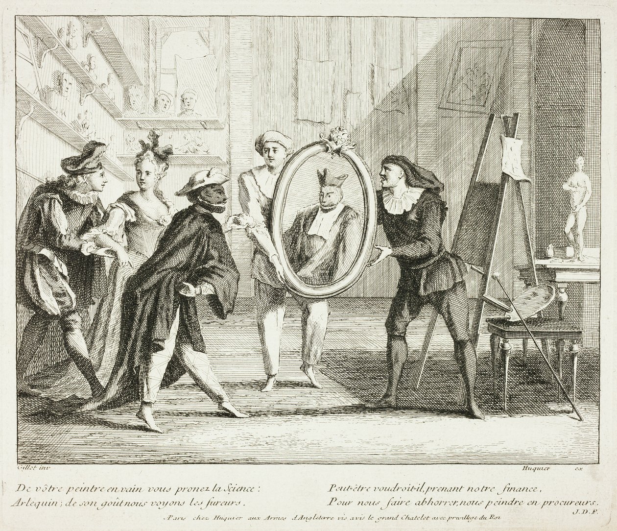 Plate from Livre de Scènes Comiques - Gabriel Huquier
