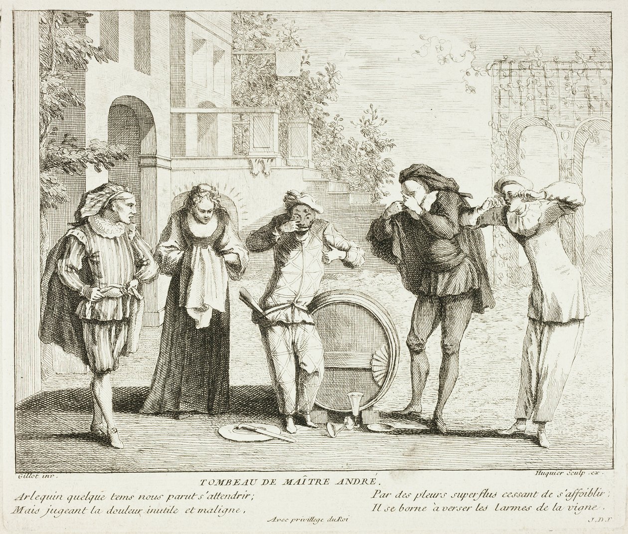 Plate from Livre de Scènes Comiques - Gabriel Huquier