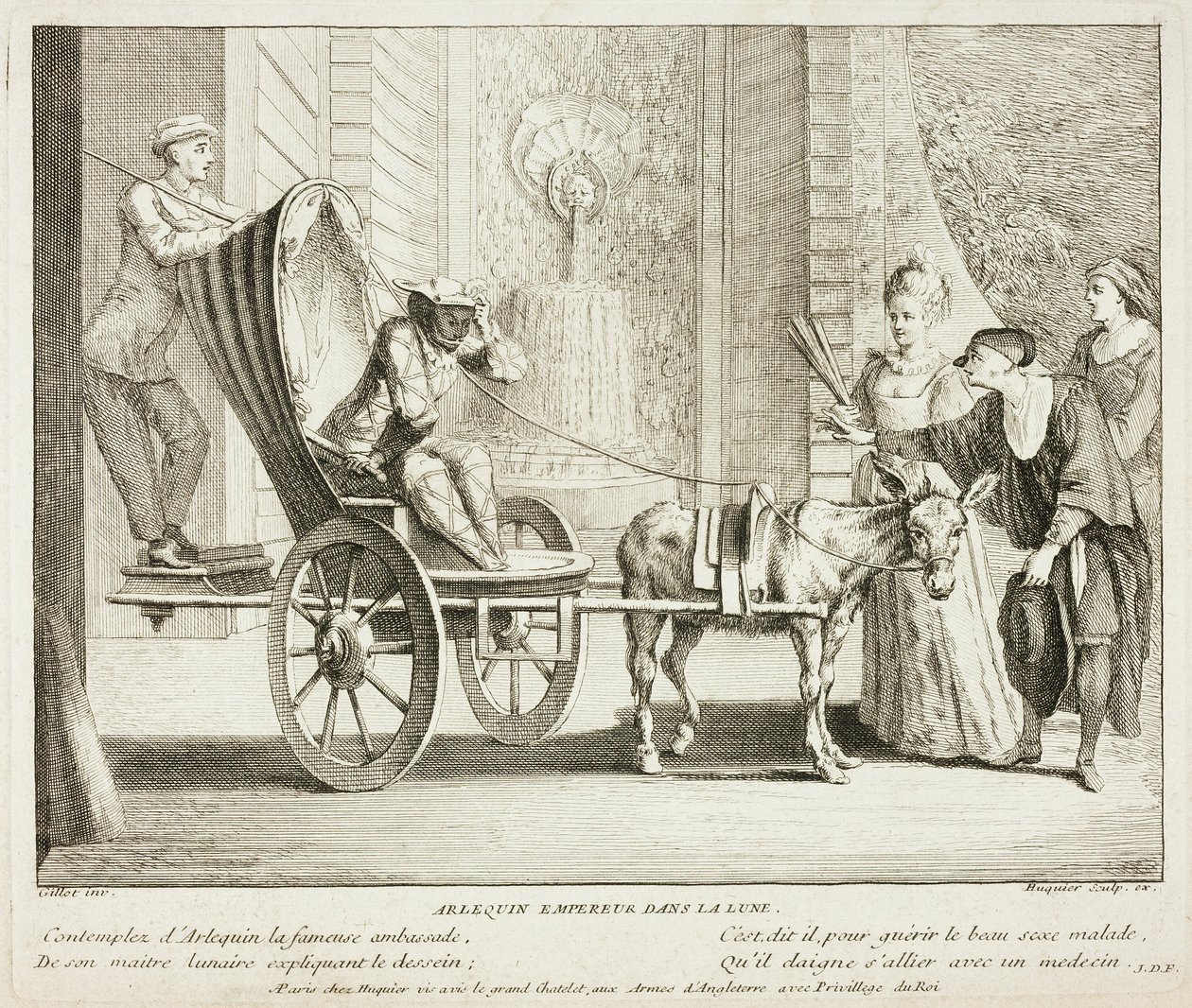 Plate from Livre de Scènes Comiques - Gabriel Huquier