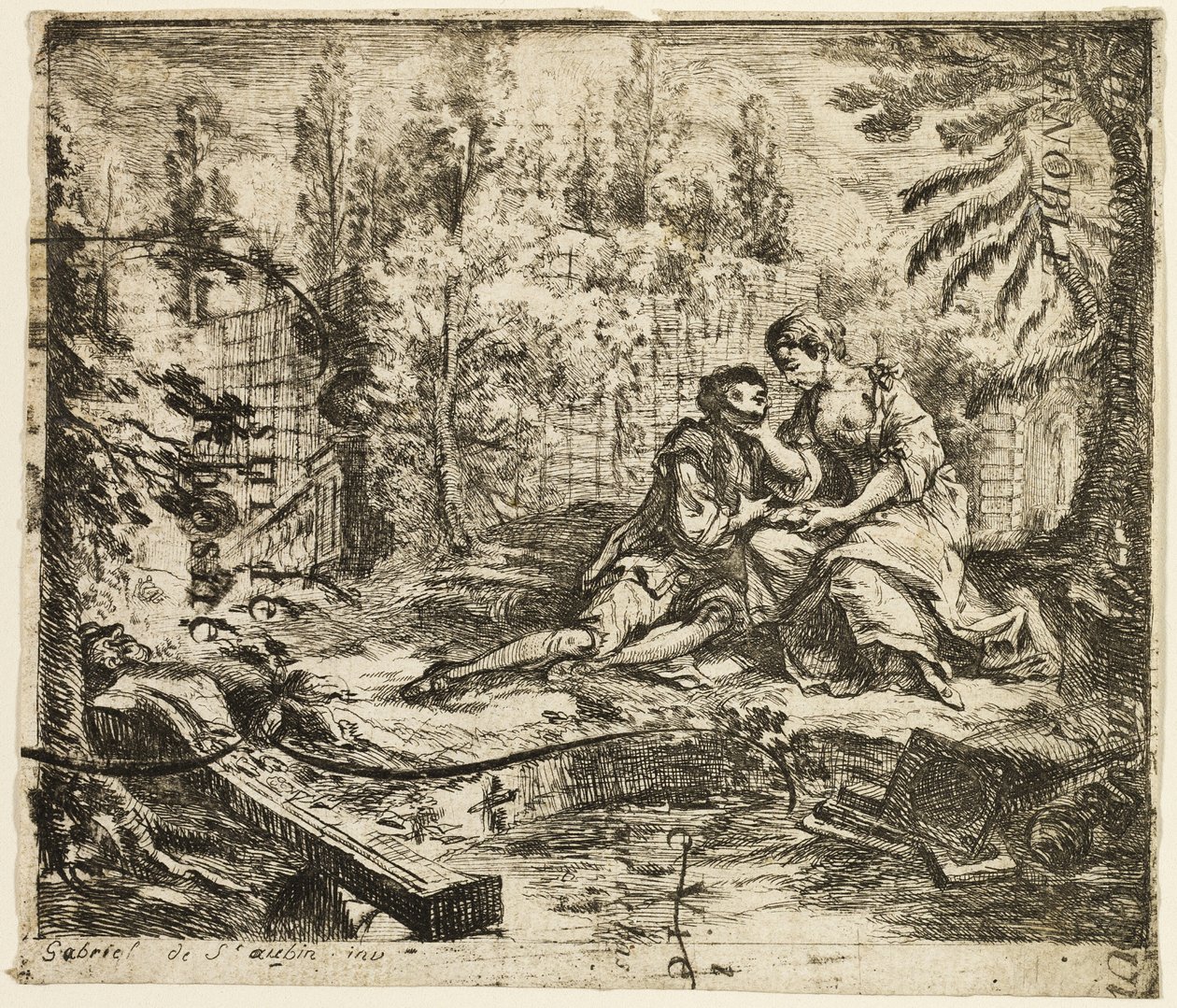 Conversation galante - Gabriel Jacques de Saint Aubin