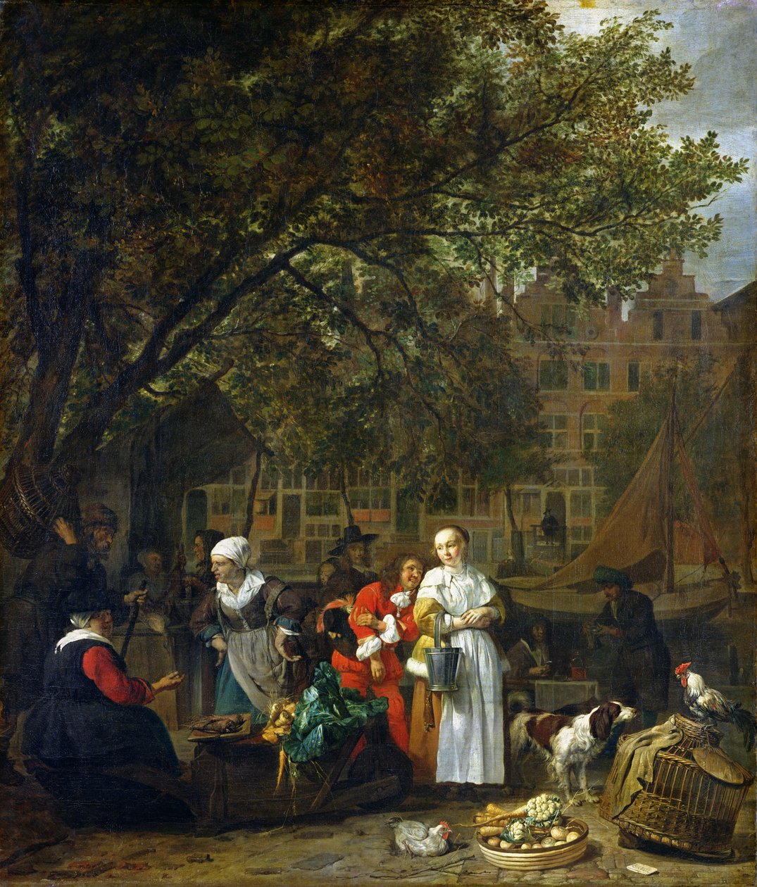 Un marché aux herbes à Amsterdam - Gabriel Metsu