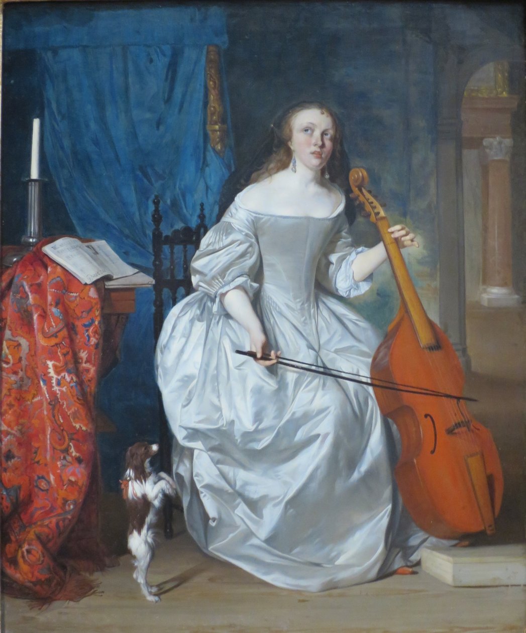 Femme jouant de la viole de gambe - Gabriel Metsu