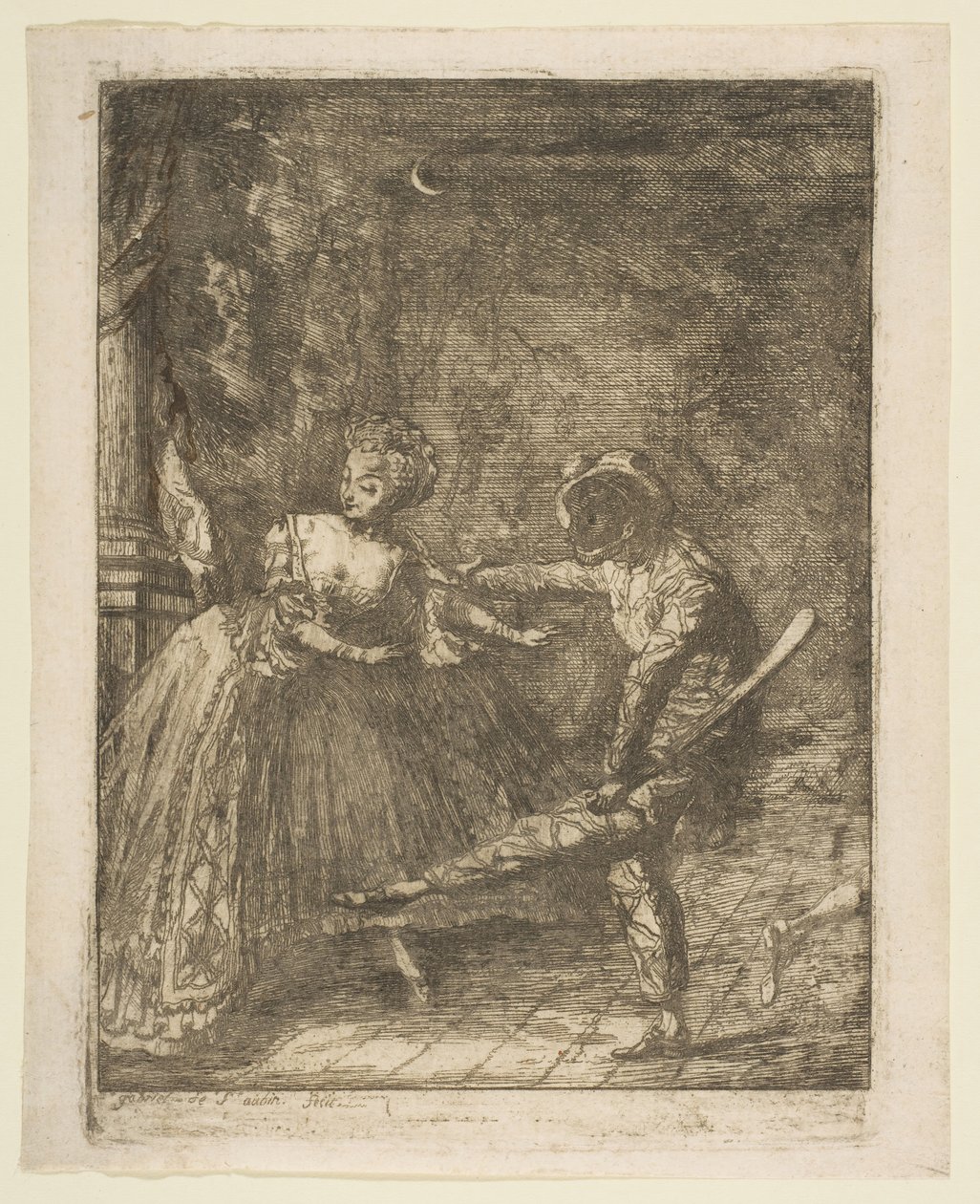 Le Théâtre Italien - Gabriel de Saint Aubin