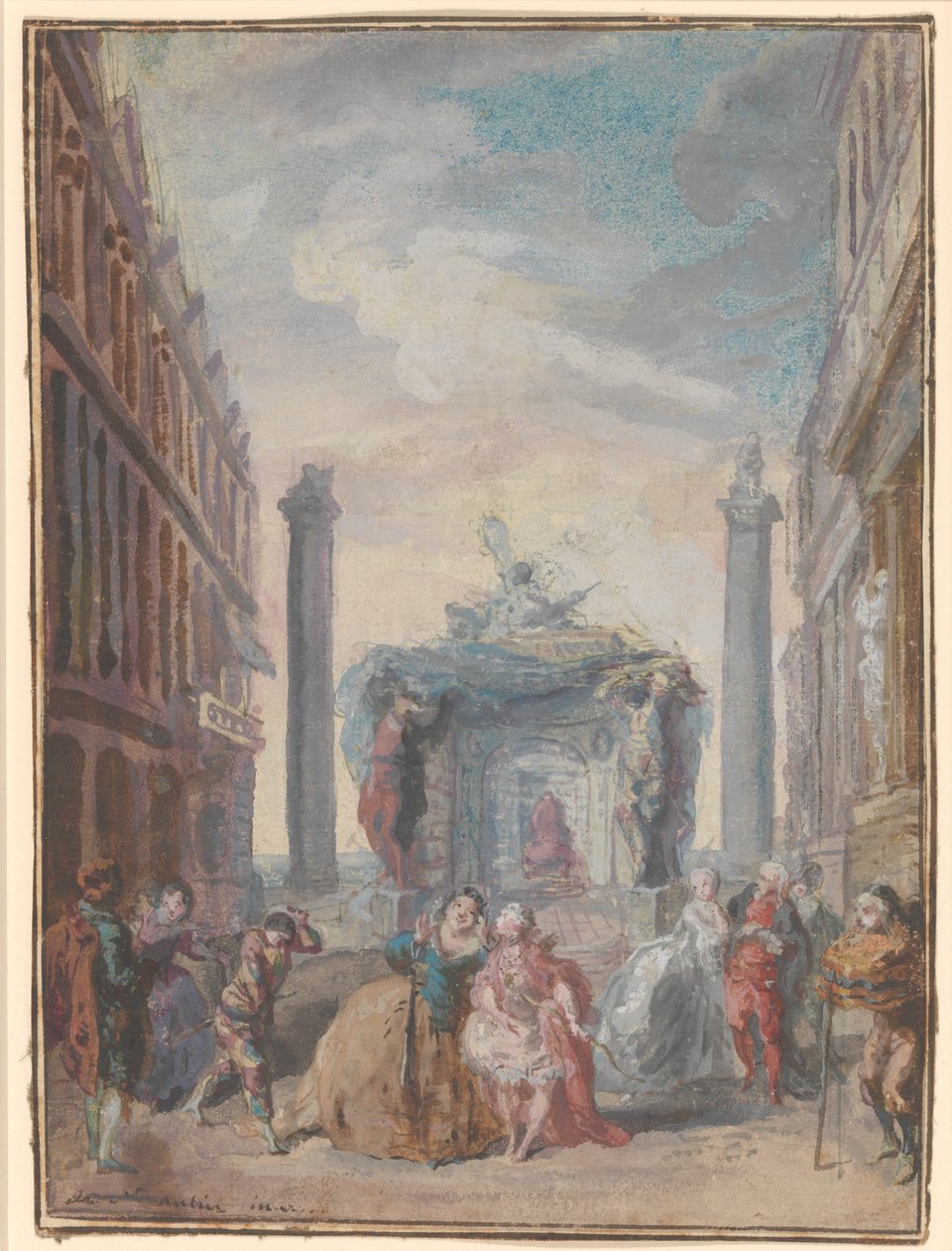 Les fêtes vénitiennes, après 1759 - Gabriel de Saint Aubin