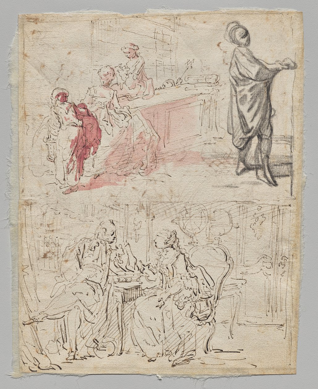 Scène de Théâtre (recto) - Gabriel de Saint Aubin