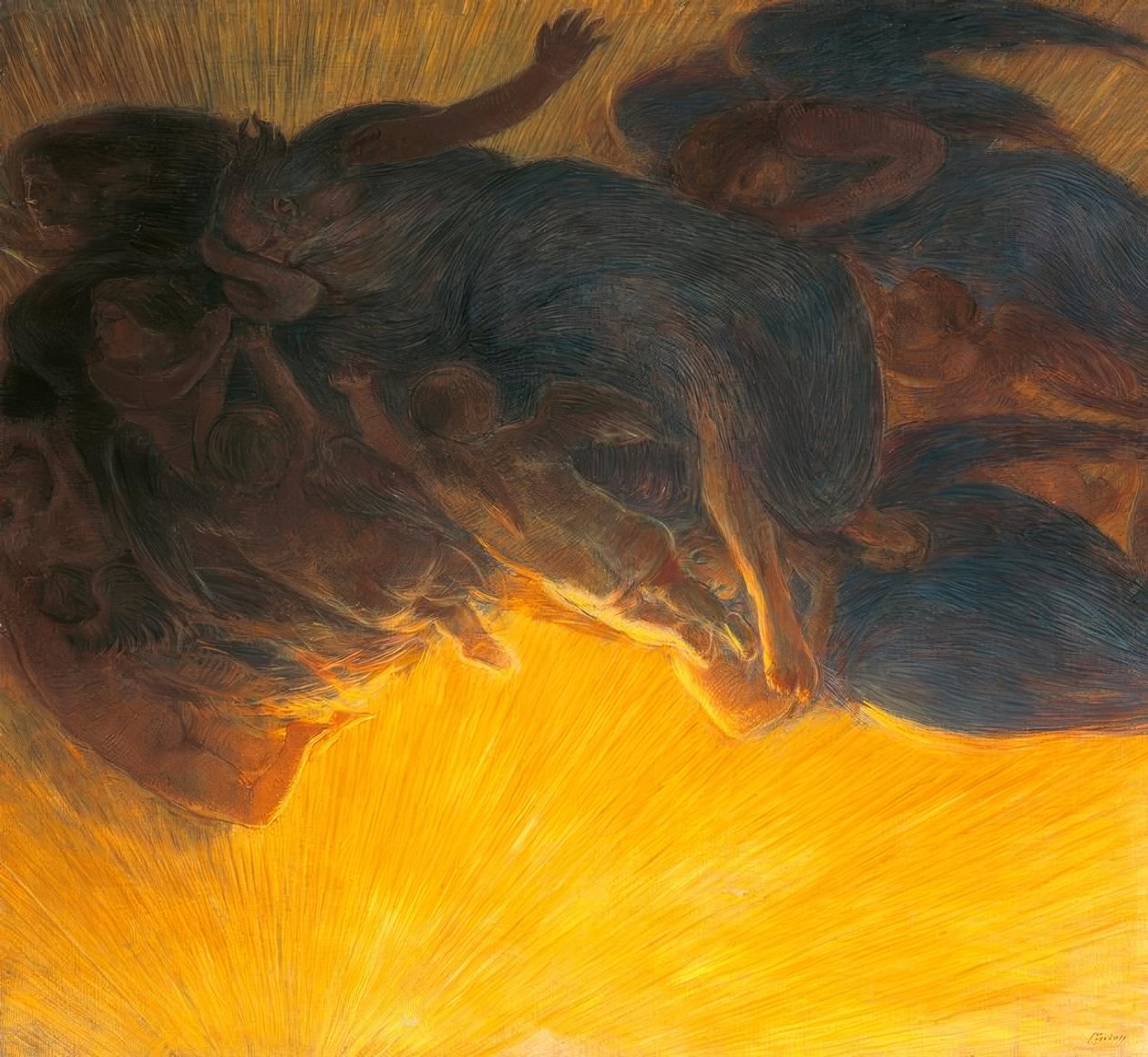La création de la lumière, 1913 - Gaetano Previati