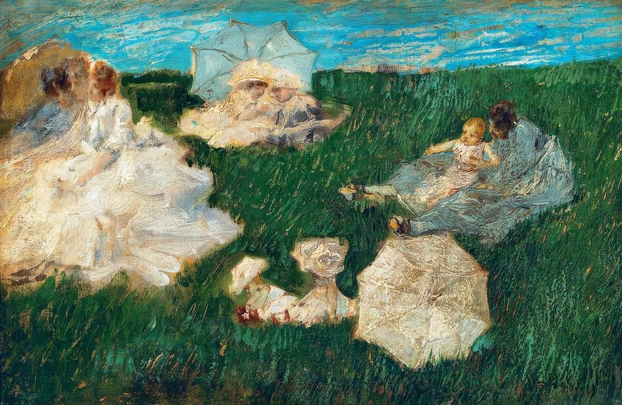 Femme avec enfants dans le jardin, 1896 - Gaetano Previati