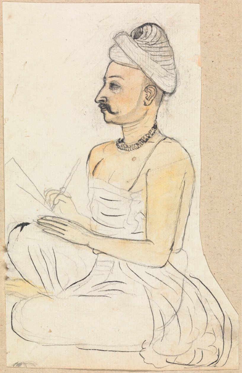 Homme écrivant - Gangaram Chintaman Tambat