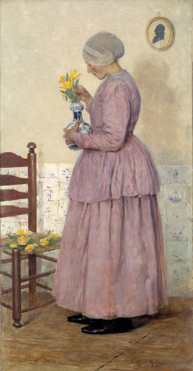 Arranger les tulipes - Gari Melchers