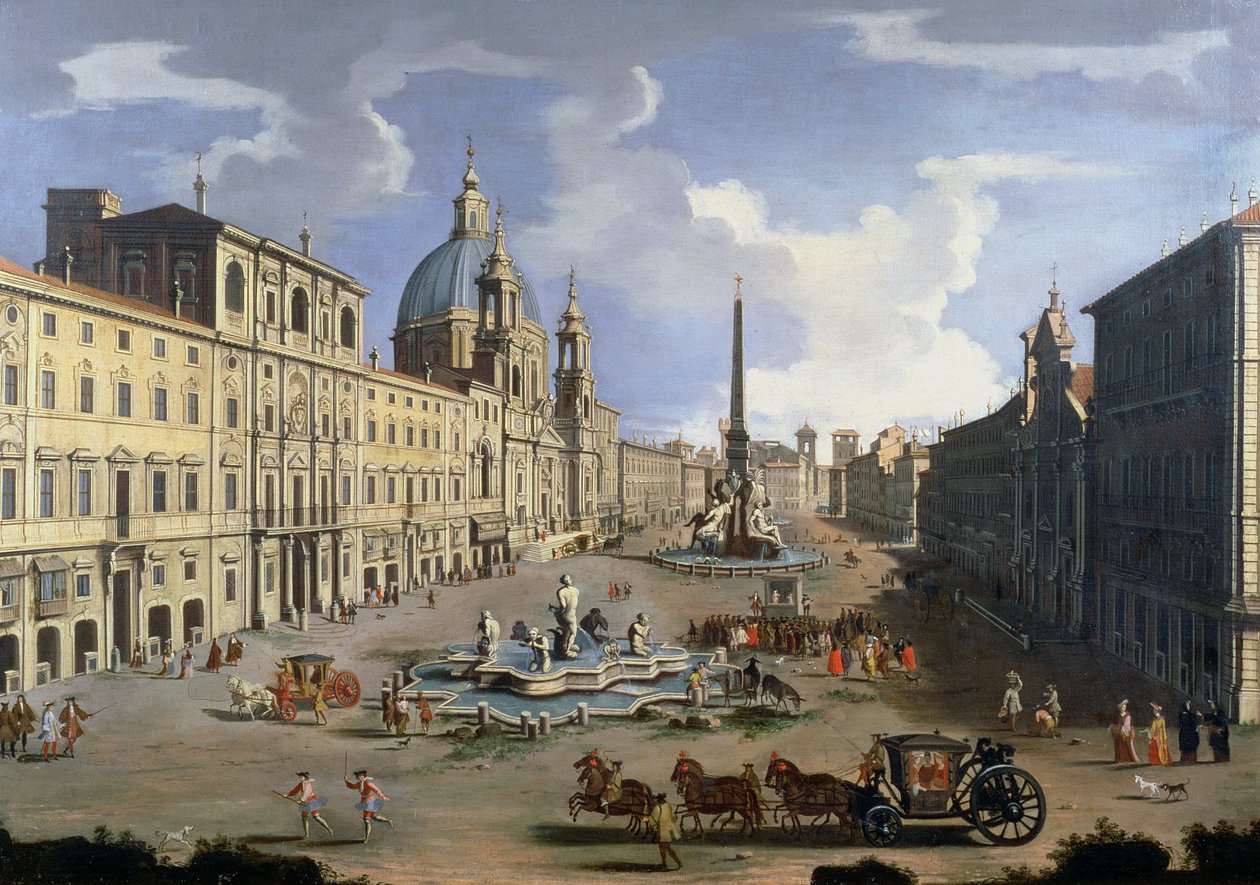 Vue de la Piazza Navona à Rome - Gaspar van Wittel
