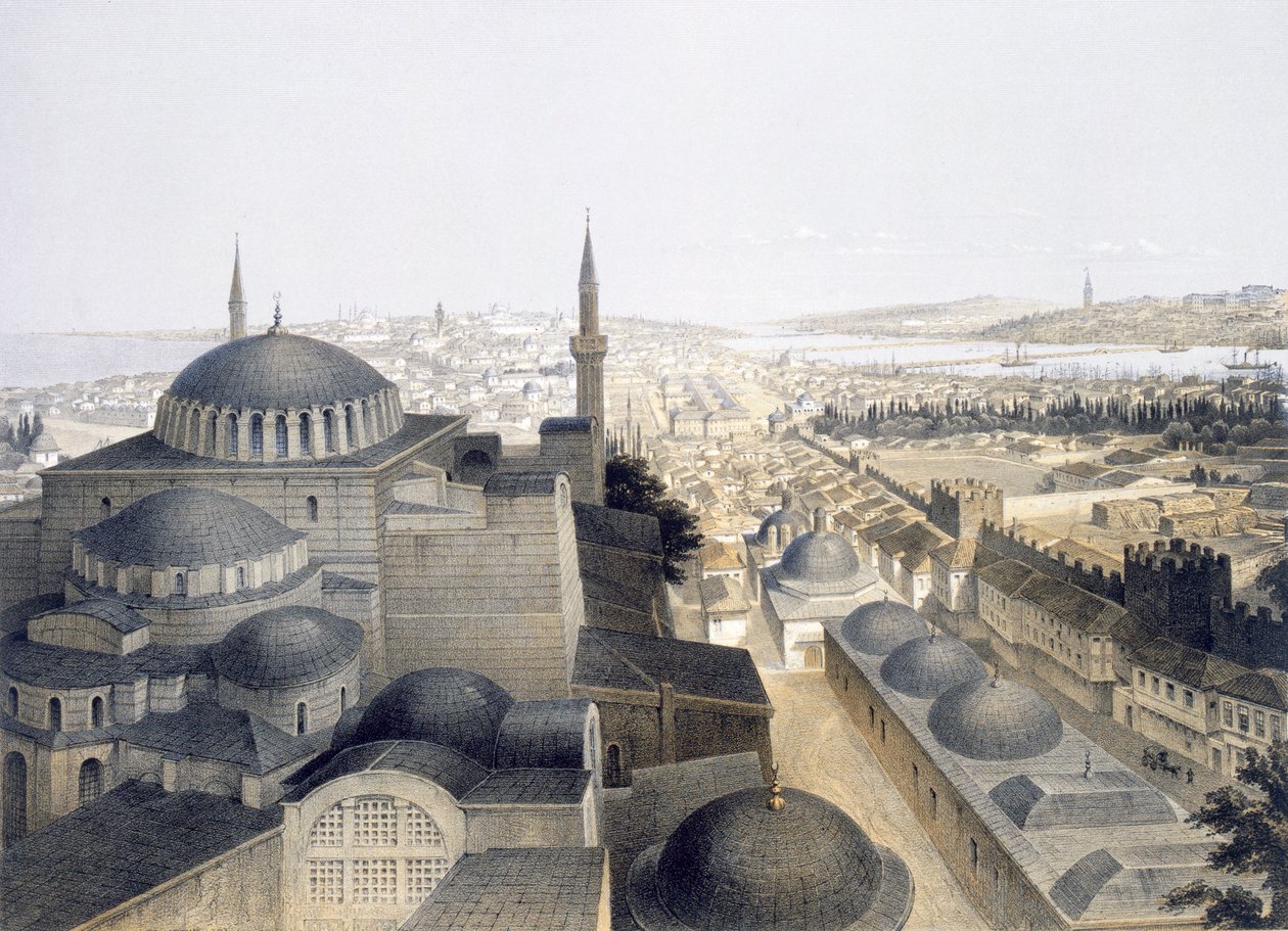 Vue panoramique de Constantinople depuis les dômes, 1852 - Gaspard Fossati