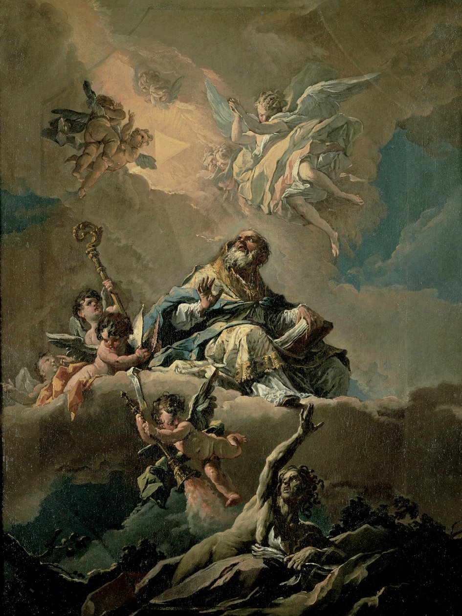Saint Ambroise en gloire - Gasparo Diziani