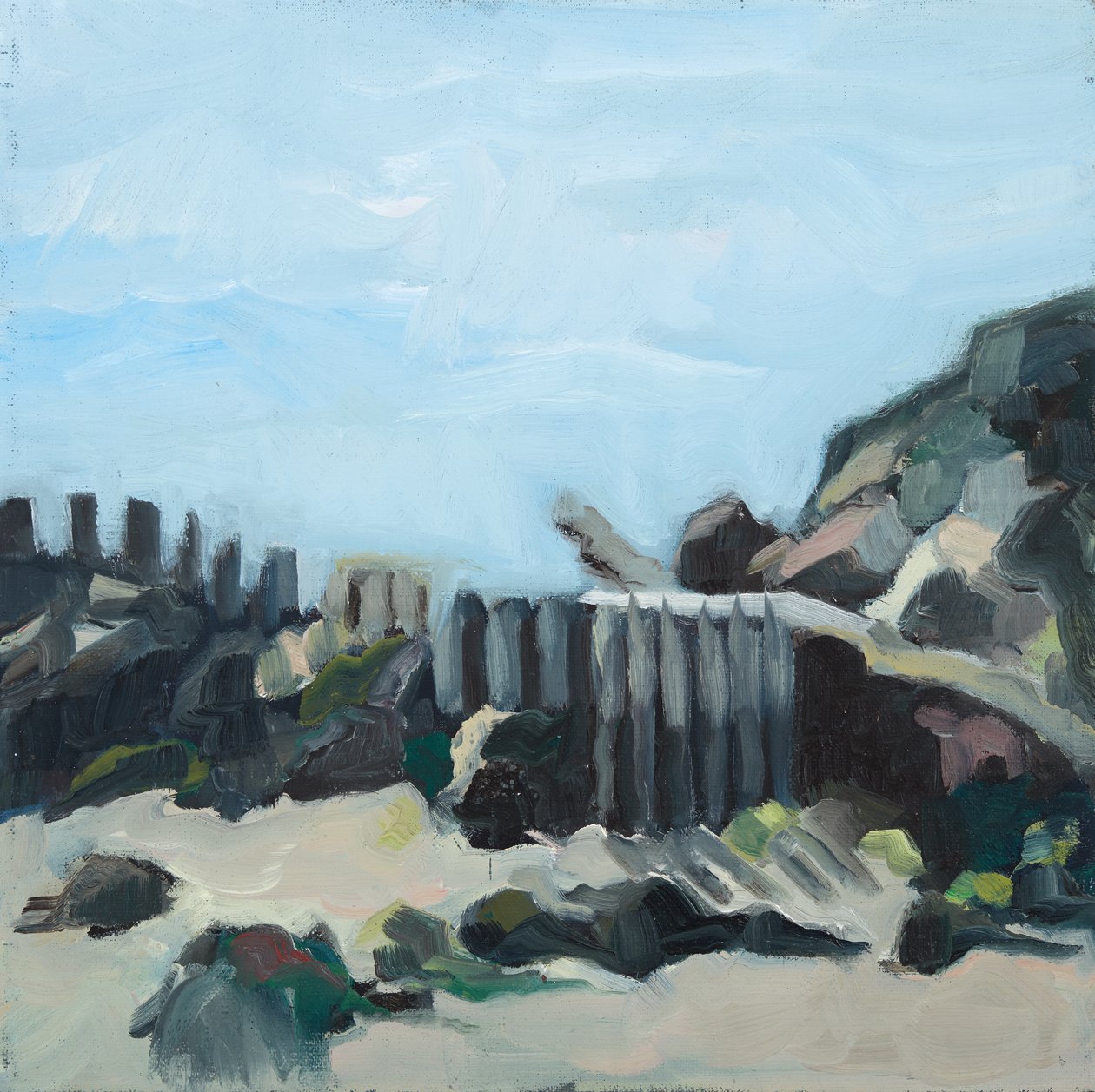 Plage, 2019 (huile sur toile) - Genevieve French