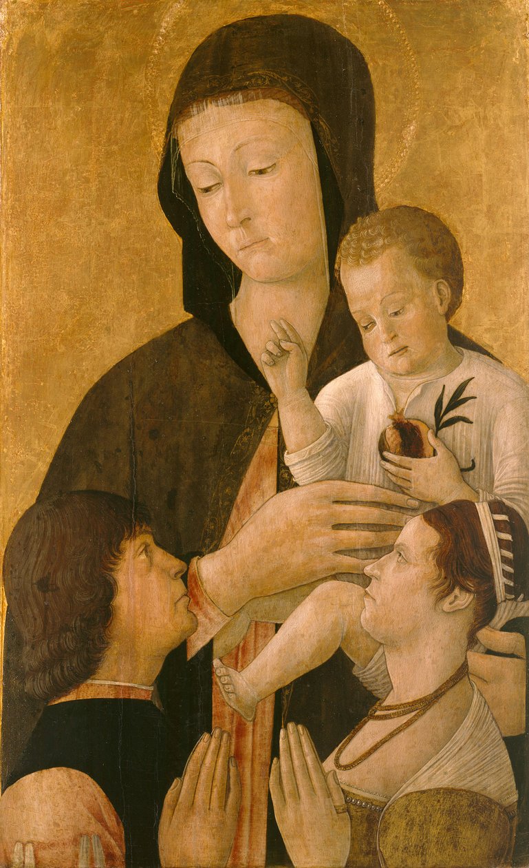 Madone avec enfant et deux donateurs - Gentile Bellini