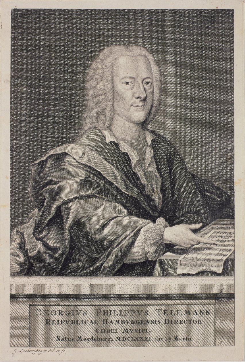 Portrait de Georg Philipp Telemann (1681-1757) - Georg Lichtensteger
