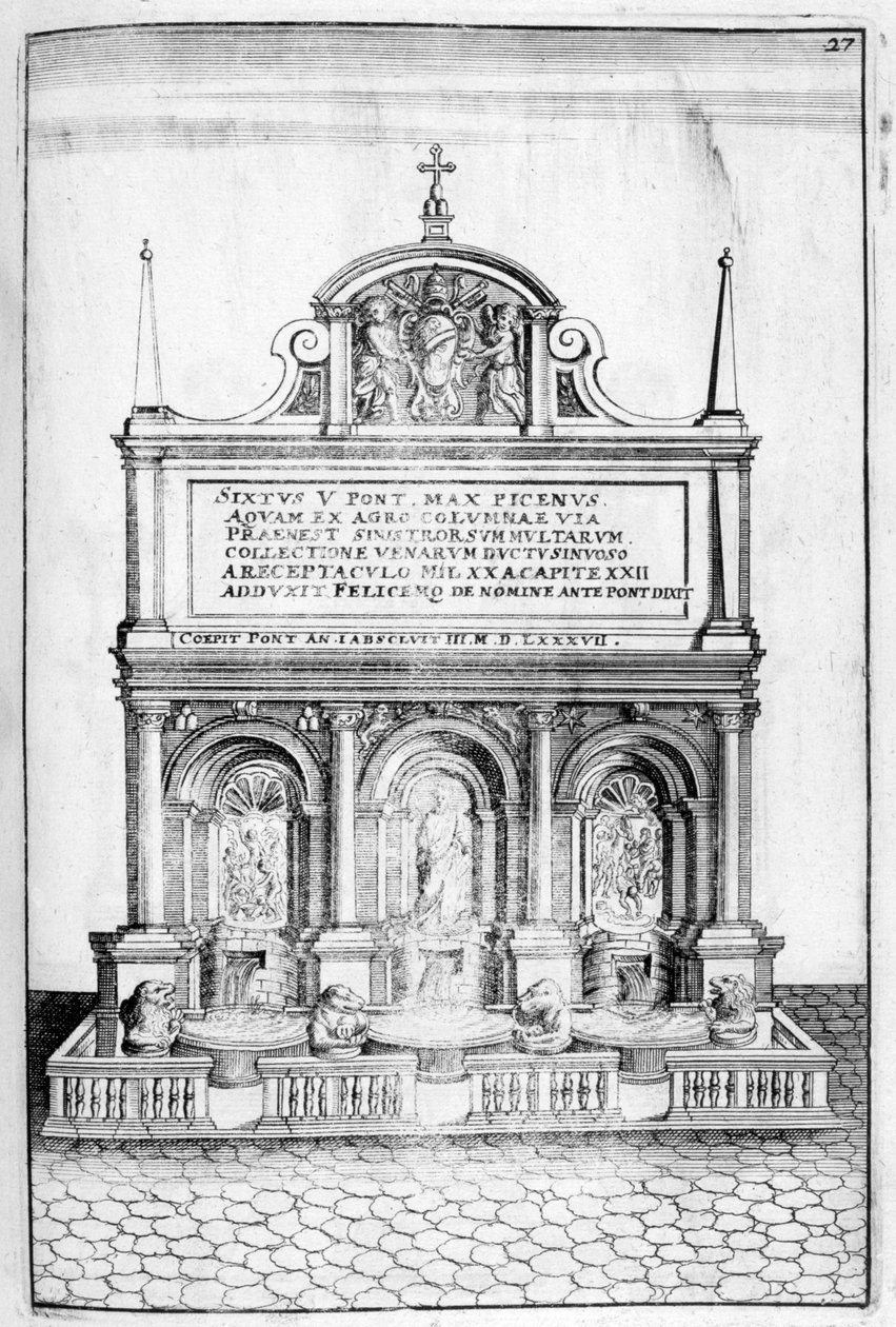 Conception de fontaine, 1664 - Georg Andreas Bockler