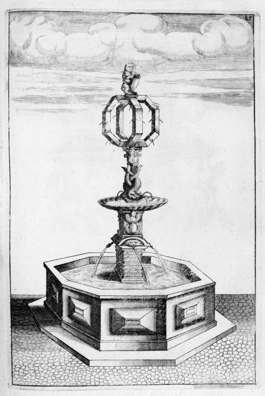 Conception de fontaine, 1664 - Georg Andreas Bockler