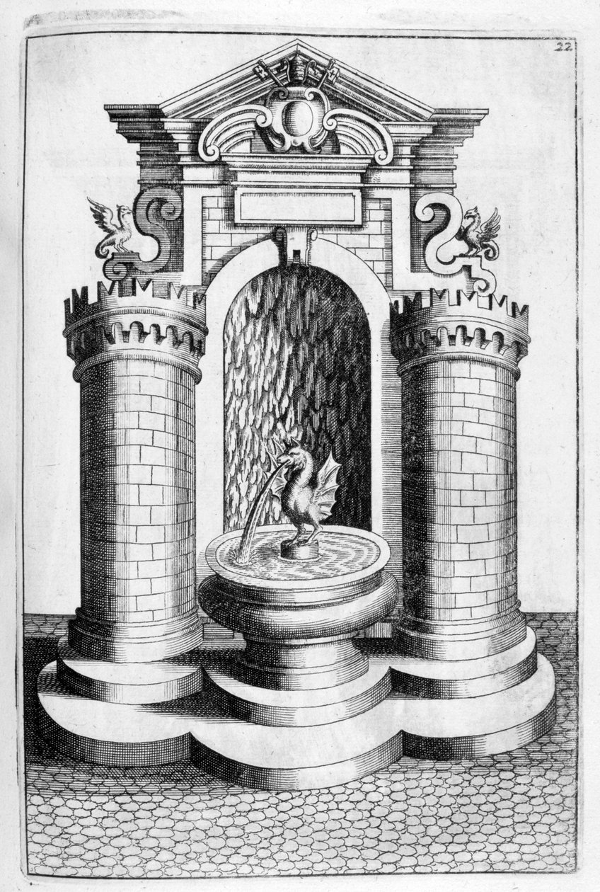 Conception de fontaine, 1664 - Georg Andreas Bockler